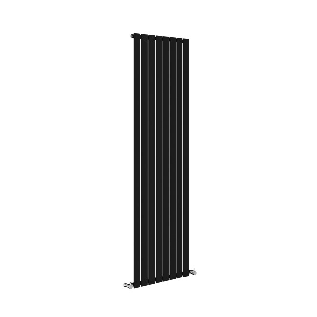 Riace Midnight Black Vertical Flat Designer Radiator 1800x544mm Single Panel 3607 BTU