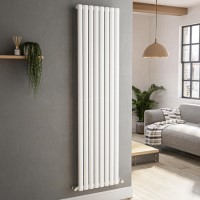 Sorrento White Vertical Oval Designer Radiator 1800x472mm Single Panel 3373 BTU Sorrento White Vertical Oval Designer Radiator 1800x472mm Single Panel 3373 BTU