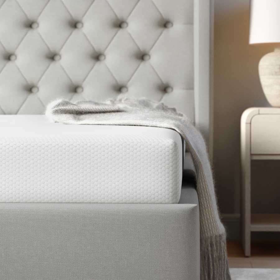 Grey Velvet Single Guest Bed with Trundle and 1 Mattress - Layla