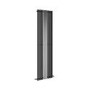 Specchio Midnight Black Vertical Oval Mirror Designer Radiator 1800x500mm Single Panel 2680 BTU