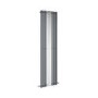 Specchio Anthracite Vertical Oval Mirror Designer Radiator 1800x500mm Single Panel 2680 BTU