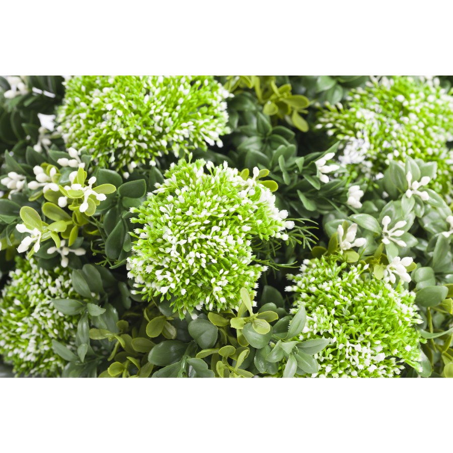 Green & White Artificial Flower Box 41 x 29cm- Vistafolia 