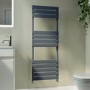 Riace Anthracite Vertical Flat Towel Rail  1200x450mm Single Panel 1621 BTU