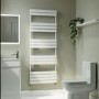 Riace White Vertical Flat Towel Rail  1600x600mm Single Panel 2742 BTU