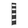 Riace Midnight Black Vertical Flat Towel Rail  1800x450mm Single Panel 2471 BTU