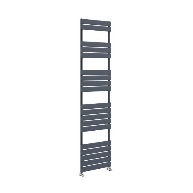 Riace Anthracite Vertical Flat Towel Rail  1800x450mm Single Panel 2471 BTU