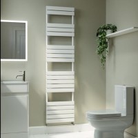 Riace White Vertical Flat Towel Radiator 1800x450mm Single Panel 2471 BTU Riace White Vertical Flat Towel Radiator 1800x450mm Single Panel 2471 BTU