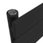 Riace Midnight Black Vertical Flat Towel Radiator 1800x600mm Single Panel 3135 BTU