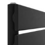 Riace Midnight Black Vertical Flat Towel Radiator 1800x600mm Single Panel 3135 BTU