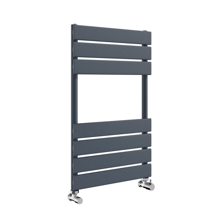 Riace Anthracite Vertical Flat Towel Rail  650x400mm Single Panel 870 BTU