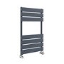 Riace Anthracite Vertical Flat Towel Rail  650x400mm Single Panel 870 BTU