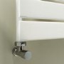 Riace White Vertical Flat Towel Rail  650x400mm Single Panel 870 BTU