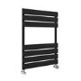 Riace Midnight Black Vertical Flat Towel Radiator 650x500mm Single Panel 1018 BTU