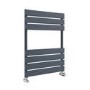 Riace Anthracite Vertical Flat Towel Rail  650x500mm Single Panel 1018 BTU