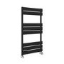 Riace Midnight Black Vertical Flat Towel Rail  800x450mm Single Panel 1120 BTU