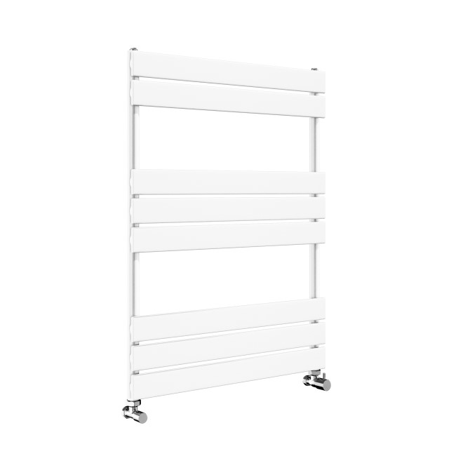 Riace White Vertical Flat Towel Rail  800x450mm Single Panel 1120 BTU