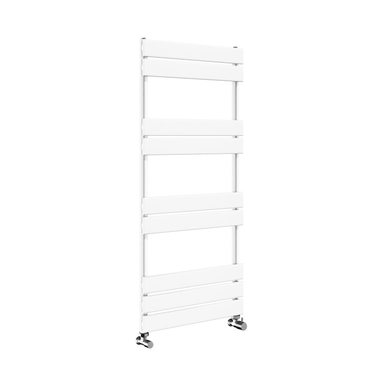 Riace White Vertical Flat Towel Rail  1000x450mm Single Panel 1365 BTU