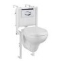 Round Wall Hung Toilet with Wall Hung Frame & Soft Close Seat