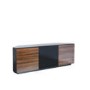 UKCF Milan Gloss Walnut Corner TV Cabinet - Up to 55 Inch