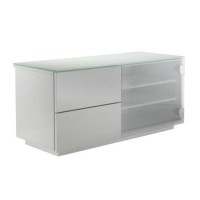 UKCF Paris Gloss White and white TV Cabinet - Up to 42 Inch