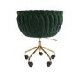 ALMOST PERFECT - Dark Green Velvet Knotted Swivel Office Chair - Verity