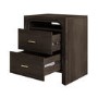 Dark Mango Wood 2 Drawer Bedside Table - Vixen