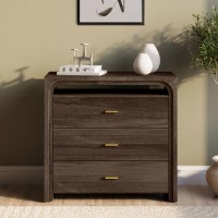 Dark Mango Wood Chest of 3 Drawers - Vixen
