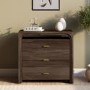 Dark Mango Wood Chest of 3 Drawers - Vixen