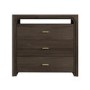 Dark Mango Wood Chest of 3 Drawers - Vixen
