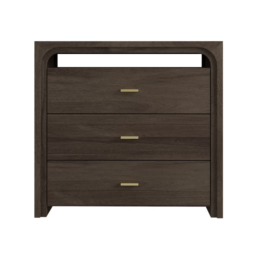 Dark Mango Wood Chest of 3 Drawers - Vixen
