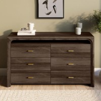 Dark Mango Wood Chest of 6 Drawers - Vixen