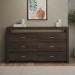 Dark Mango Wood Chest of 6 Drawers - Vixen