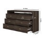 Dark Mango Wood Chest of 6 Drawers - Vixen