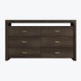 Dark Mango Wood Chest of 6 Drawers - Vixen