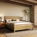 VXN004K Light Oak King Wooden Bed Frame - Vixen