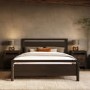 Dark Wood King Wooden Bed Frame - Vixen