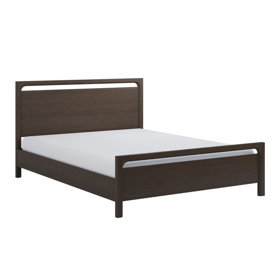 Dark Wood King Wooden Bed Frame - Vixen