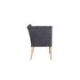 Dark Grey Fabric Corner Dining Bench Piece - Valent