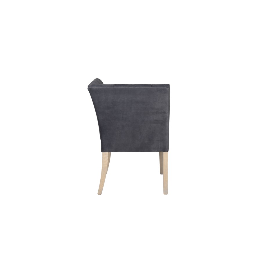 Dark Grey Fabric Corner Dining Bench Piece - Valent