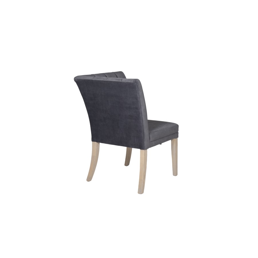 Dark Grey Fabric Corner Dining Bench Piece - Valent