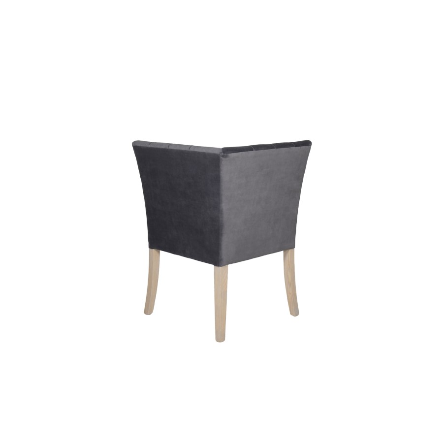 Dark Grey Fabric Corner Dining Bench Piece - Valent