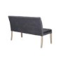 Dark Grey Fabric High Back Dining Bench Piece - Valent