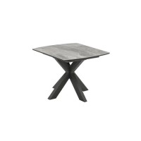Valerius Grey Marble Side Table with Ceramic Top & Metal Legs - Vida Living Valerius Grey Marble Side Table with Ceramic Top & Metal Legs - Vida Living