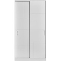 Kingstown High-Gloss White 1 Meter Sliding Wardrobe 