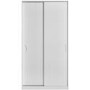 Kingstown High-Gloss White 1 Meter Sliding Wardrobe 
