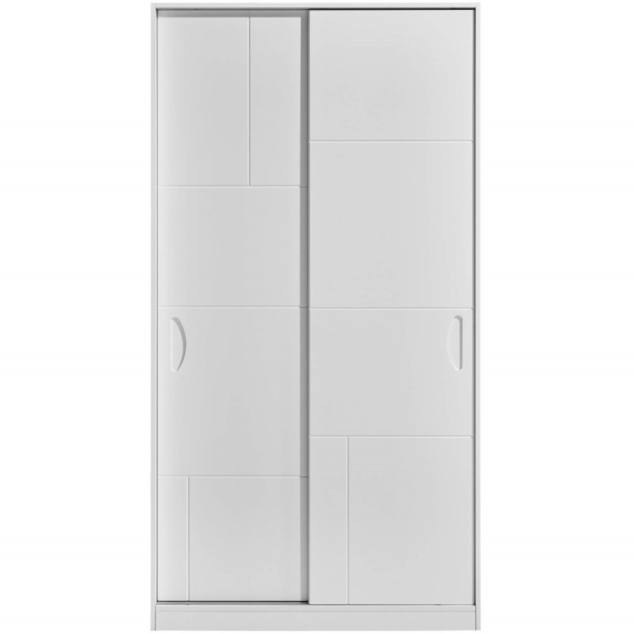 Kingstown High-Gloss White 1 Meter Sliding Wardrobe 