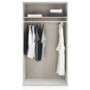 Kingstown High-Gloss White 1 Meter Sliding Wardrobe 