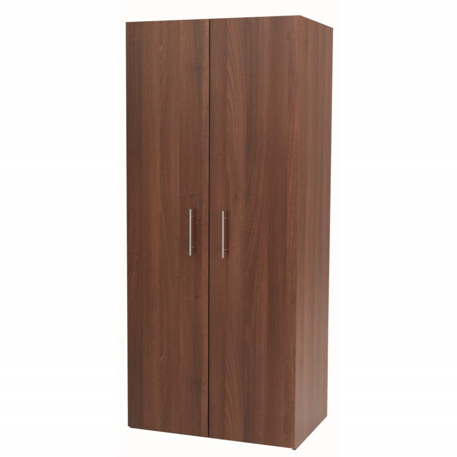 One Call Furniture Walnut 2 Door Wardrobe