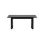 Large Black Oak Extendable Dining Table - Seats 6 - 8 - Wave