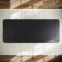 Large Black Oak Extendable Dining Table - Seats 6 - 8 - Wave